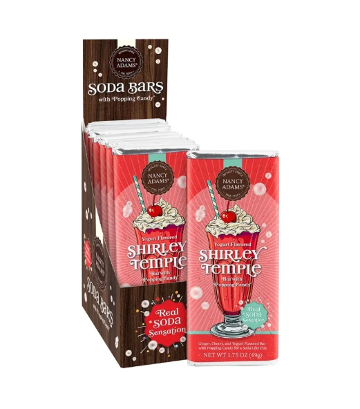 Nancy Adams Shirley Temple Yogurt Soda Candy Bar 1.75oz 12ct